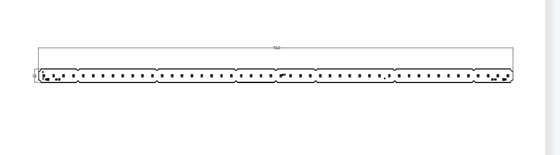 Pcb 24w লিনিয়ার লাইট স্ট্রিপস হাই লুমেন 520mm Zhaga কানেক্টর 200lm/W